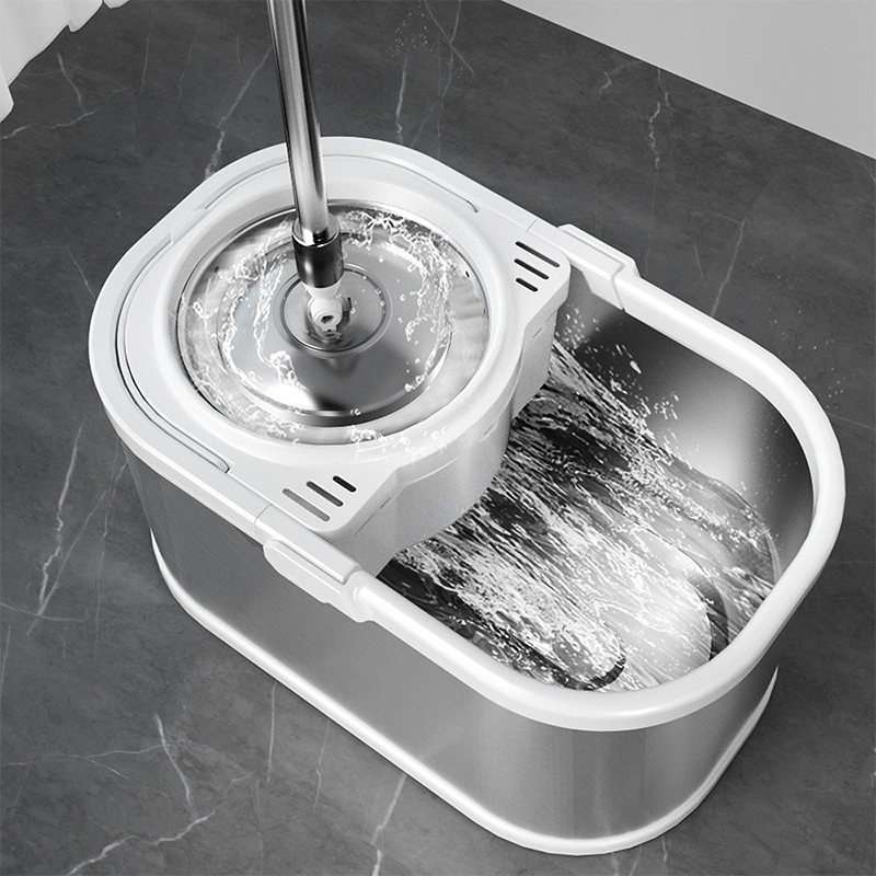 Y5 round removable drying basket stainless steel spin mop bucket set